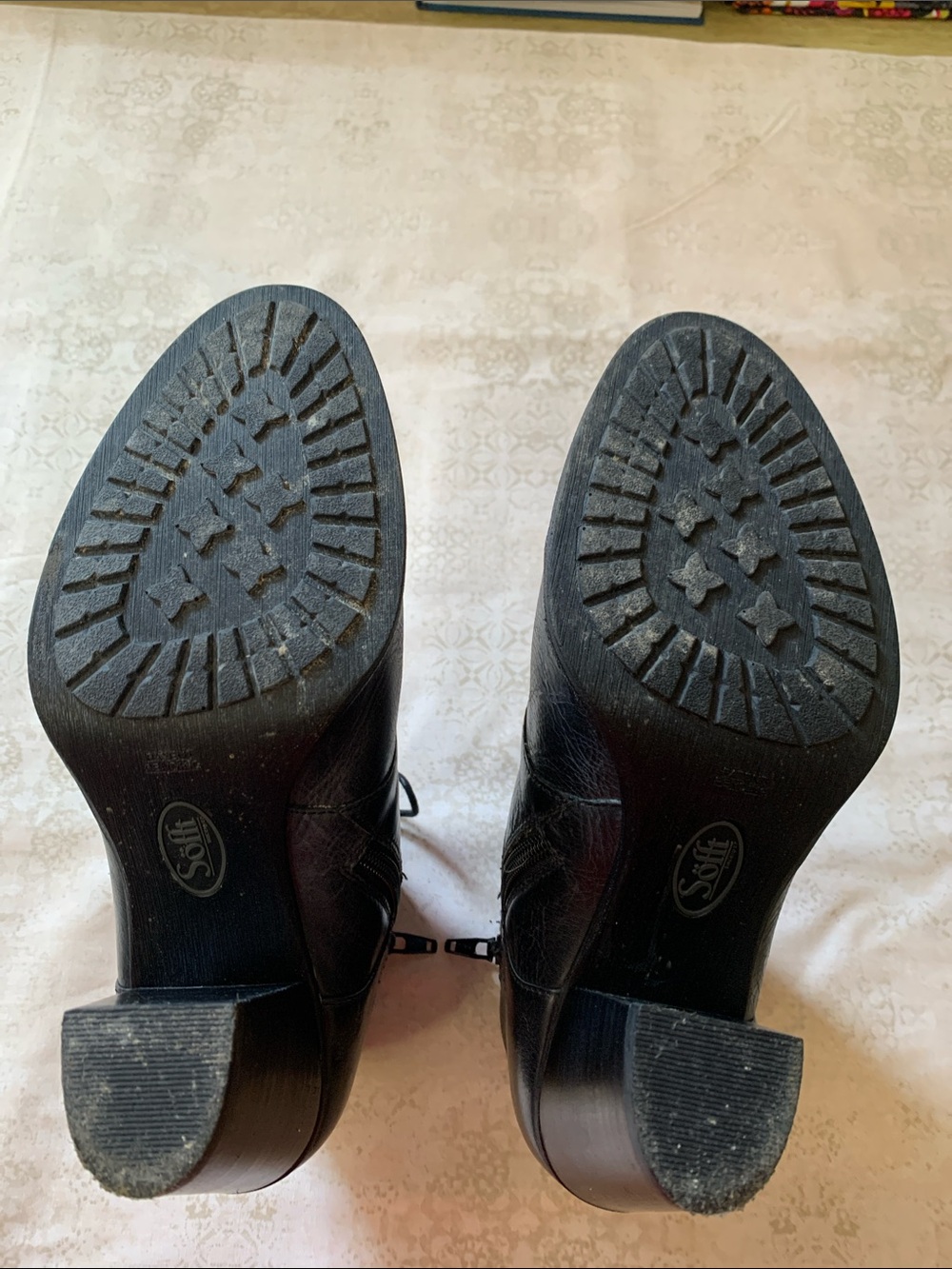 Sofft Women's Black Leather Lace-Up Ankle Boots with Buckle. Sz 7 1/2. - Picture 6 of 9